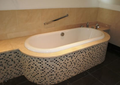 Mosaic tiled bath