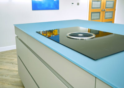 Glass worktop with Bora Basic cooktop